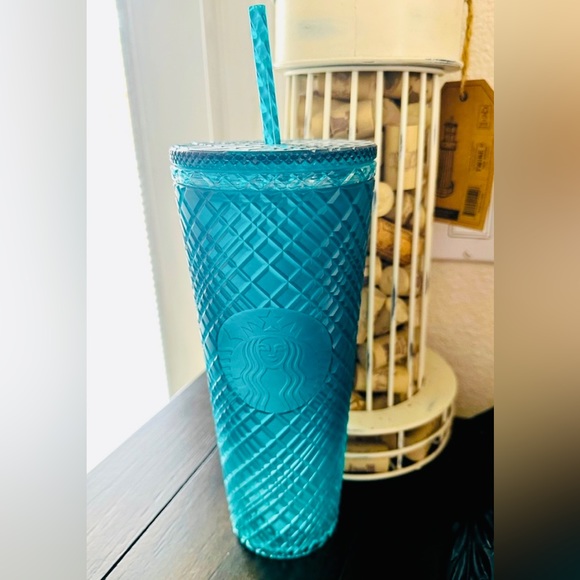 Starbucks Ombre Jade Jeweled Cup Crystal Bling Tumbler Cold Venti 24oz New 2023 - Picture 7 of 15